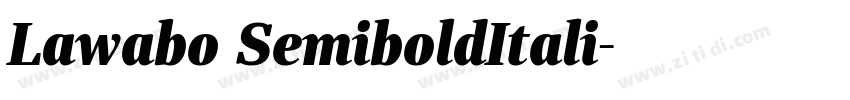 Lawabo SemiboldItali字体转换